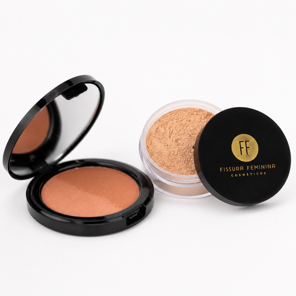 Combo Pó Medium Rose + Duo Blush 51