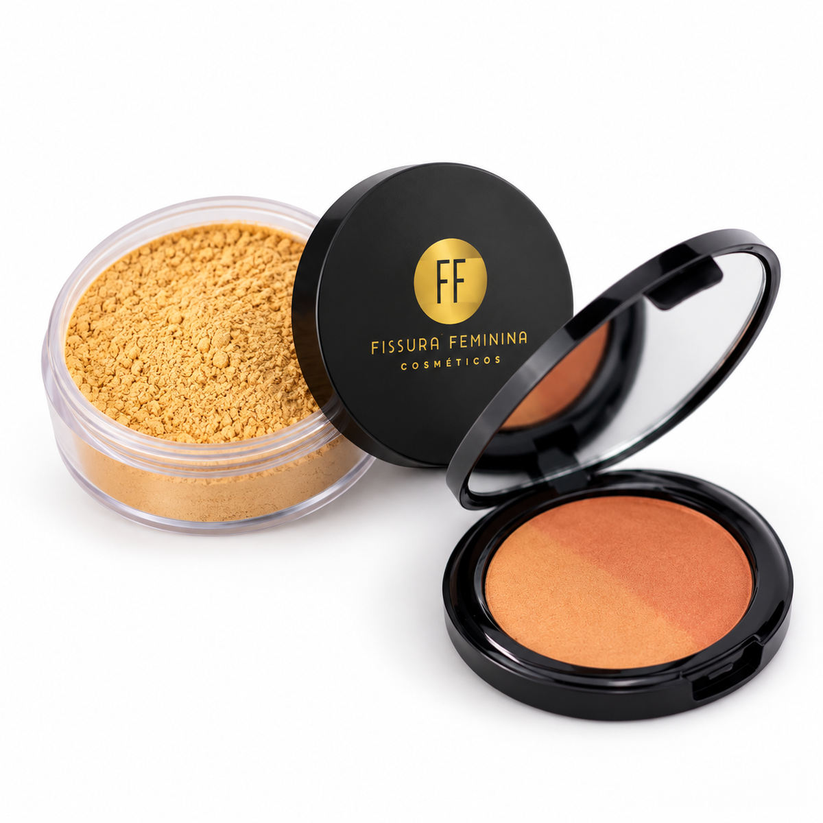 Combo Pó Solto Banana + Duo Blush 53