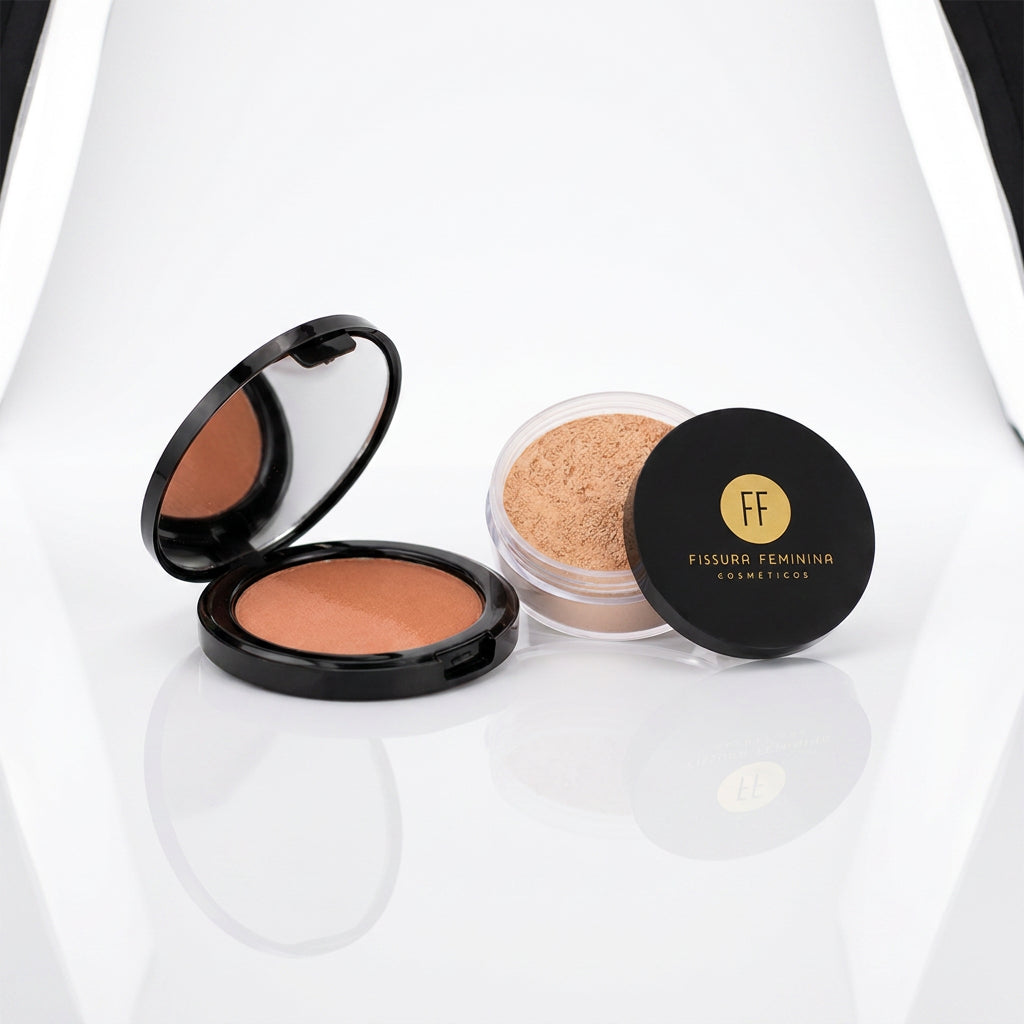 Combo Pó Medium Rose + Duo Blush 51