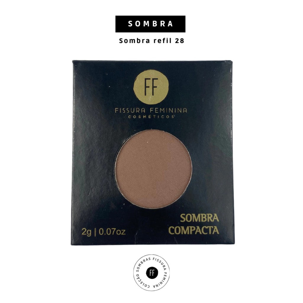 Sombra Compacta 28 Marrom Claro com Fundo Frio