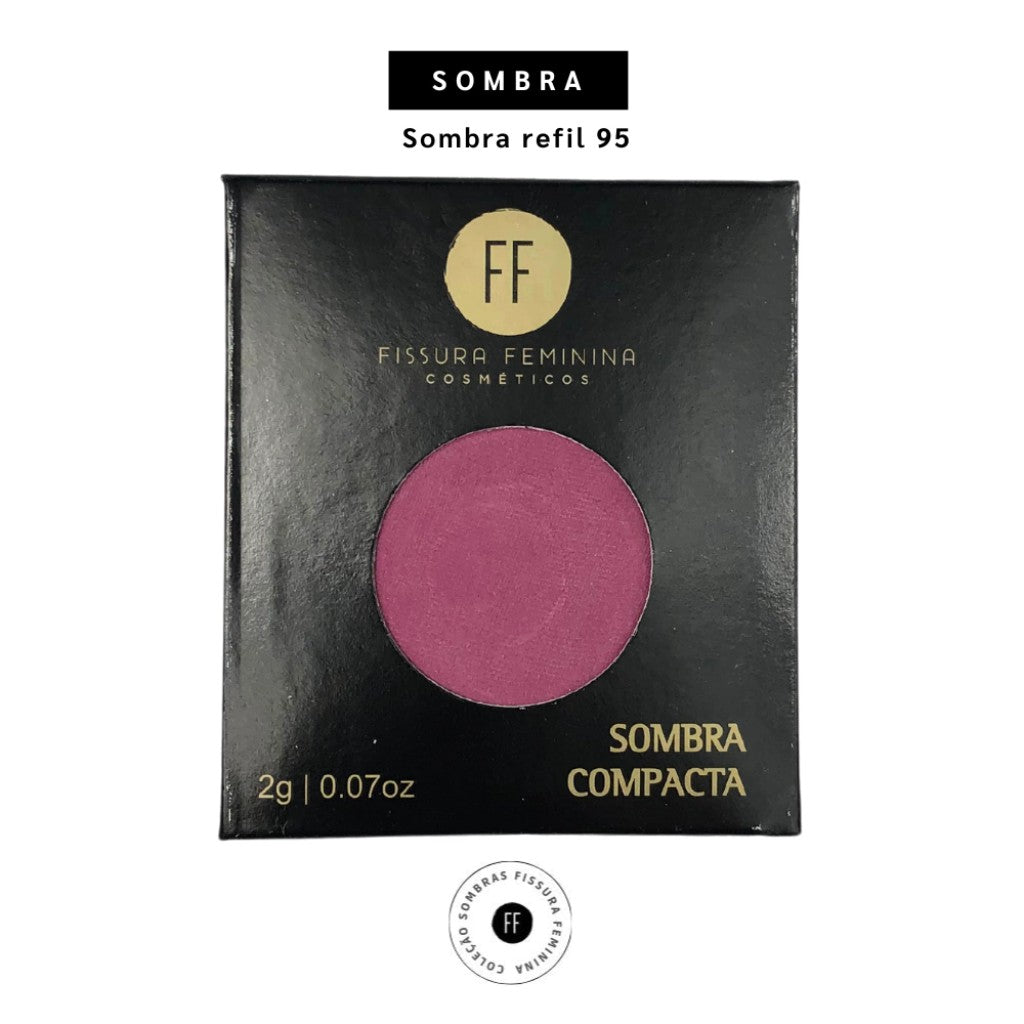 Sombra Compacta 95 Rosa Claro com Fundo Dourado Cintilante
