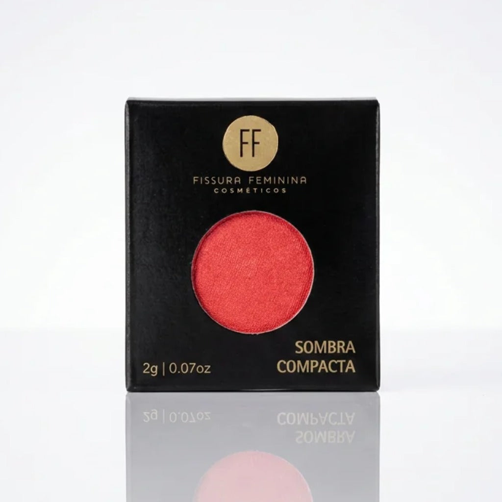 Sombra Compacta 42 Rosa Com Fundo Dourado Cintilante